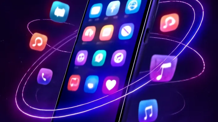 ZBZ BDT COM Sleek smartphone floating in space